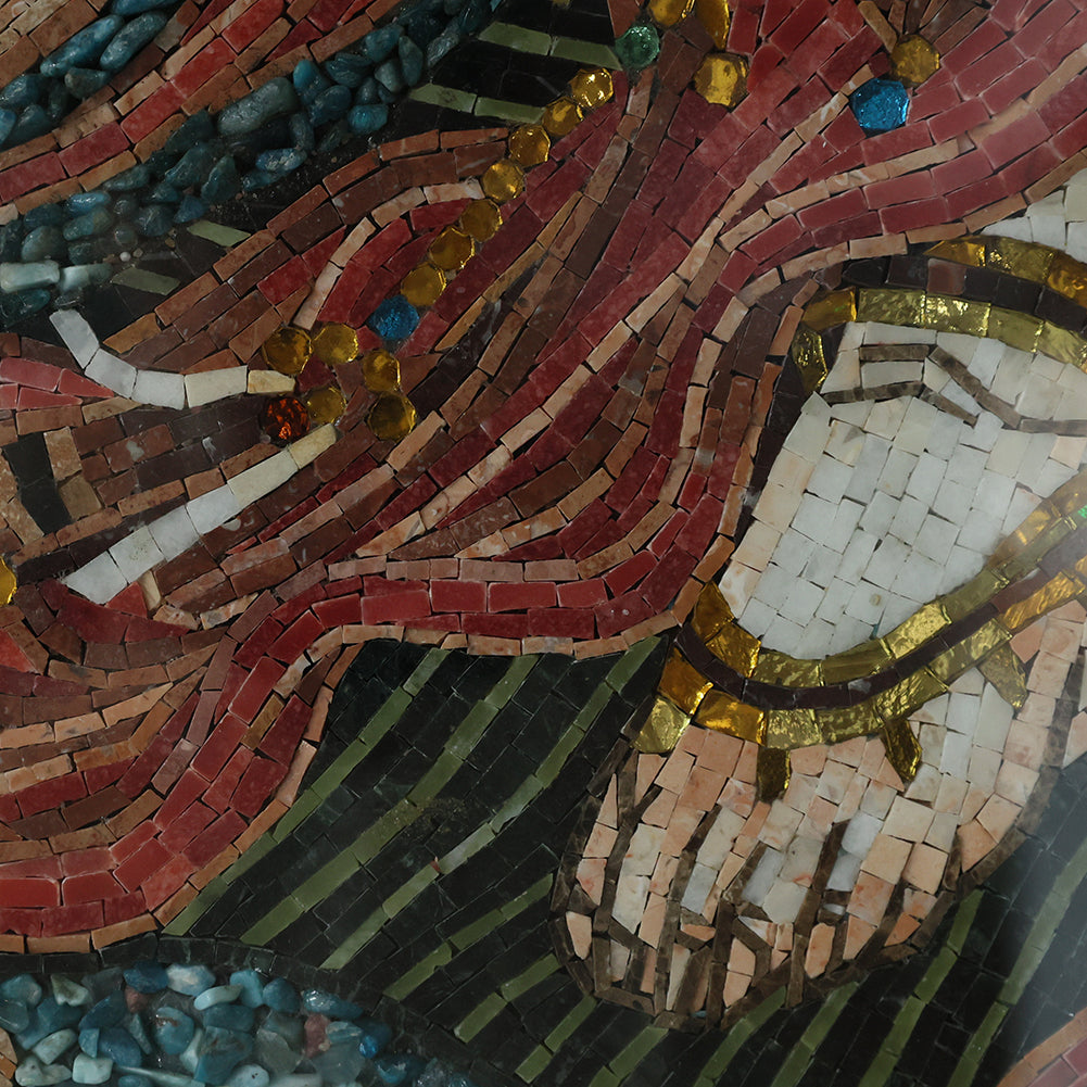 Painting of Tuy Chinh Religious Statue in Orange Stone