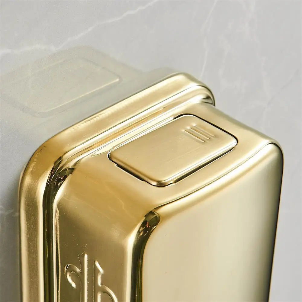 Bình Xà Phòng Treo Tường Inox Vàng Sang Trọng 304 - Daisan Mart