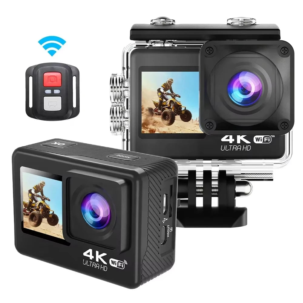 4K Waterproof WiFi Sports Camcorder 170° Wide Angle