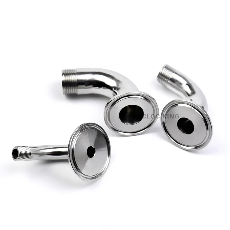 3/8" 1/2" 3/4" 1" BSPT Male 1.5" Tri Clamp 90 Degree Elbow SS304/316L Stainless Steel Sanitary Pipe Fitting Home Brew Beer Wine - Daisan Mart