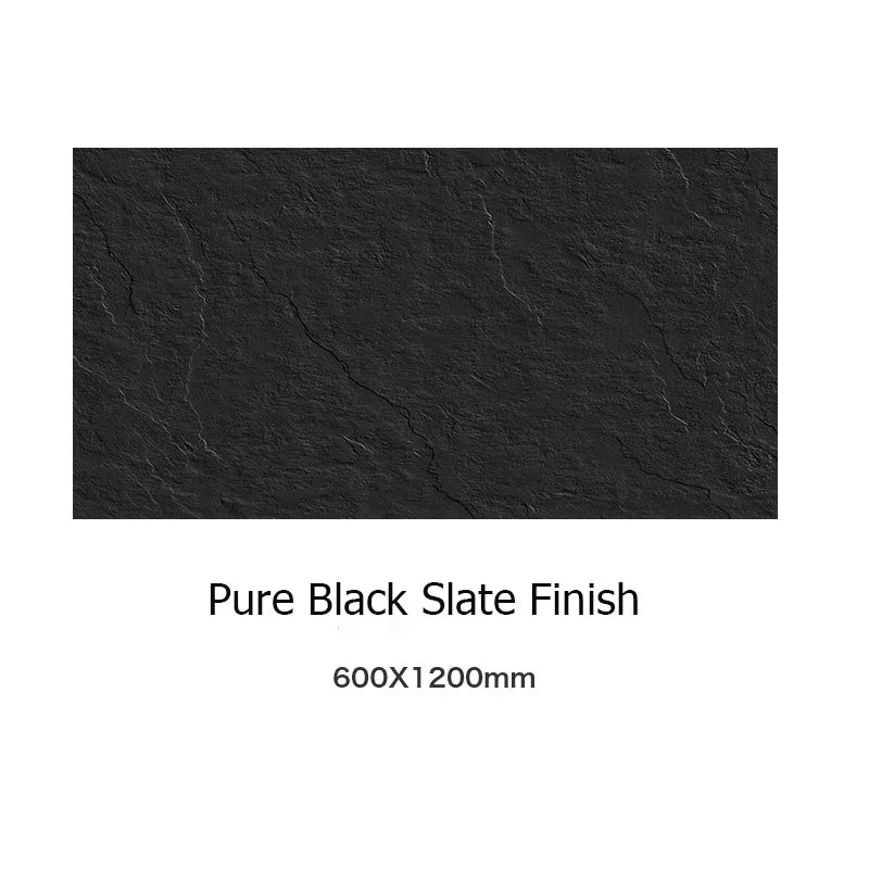 600x600mm/600x1200mm Matt Pure White  Slate Finish and Pure Black Slate Finish Porcelain Tile - Daisan Mart