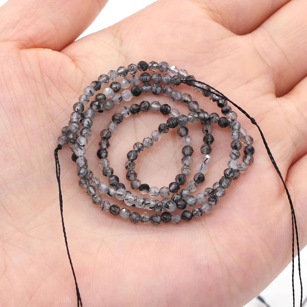 Natural faceted gemstone beads DIY bracelet