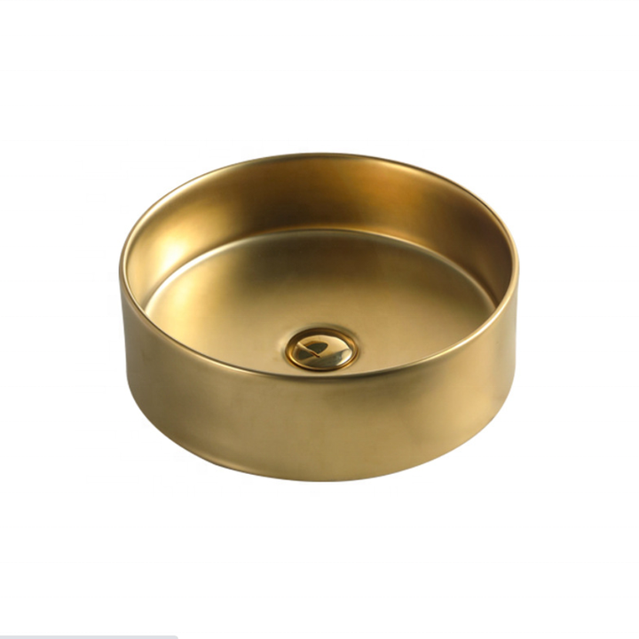Luxury fashion yellow sanitary art wash basin for villa