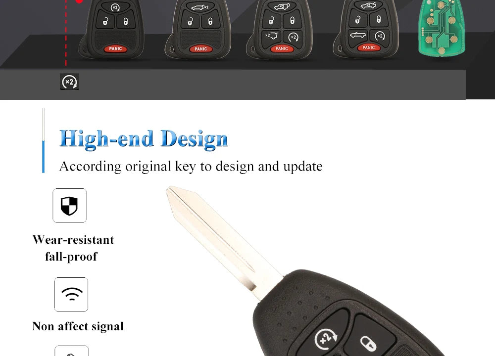 Bộ 10 Chìa Khóa Remote Xe Chrysler/JEEP 315/433MHz - Daisan Mart