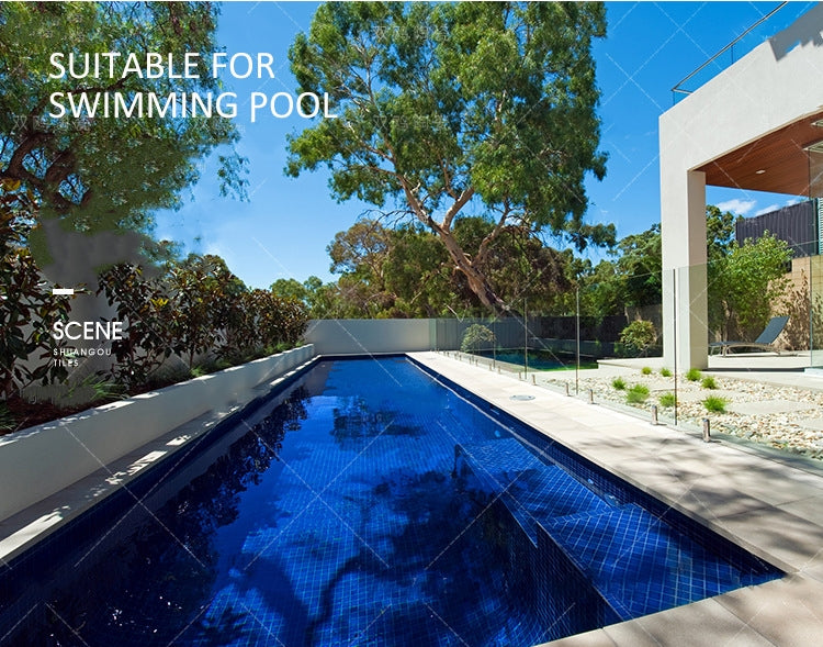 Anti Algae Ceramic Mosaic Tiles For Swimming Pools From Factory