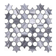 Beautiful self adhesive wall tiles, peel and stick, brushed aluminum wall tiles, 3D mosaic grey white 