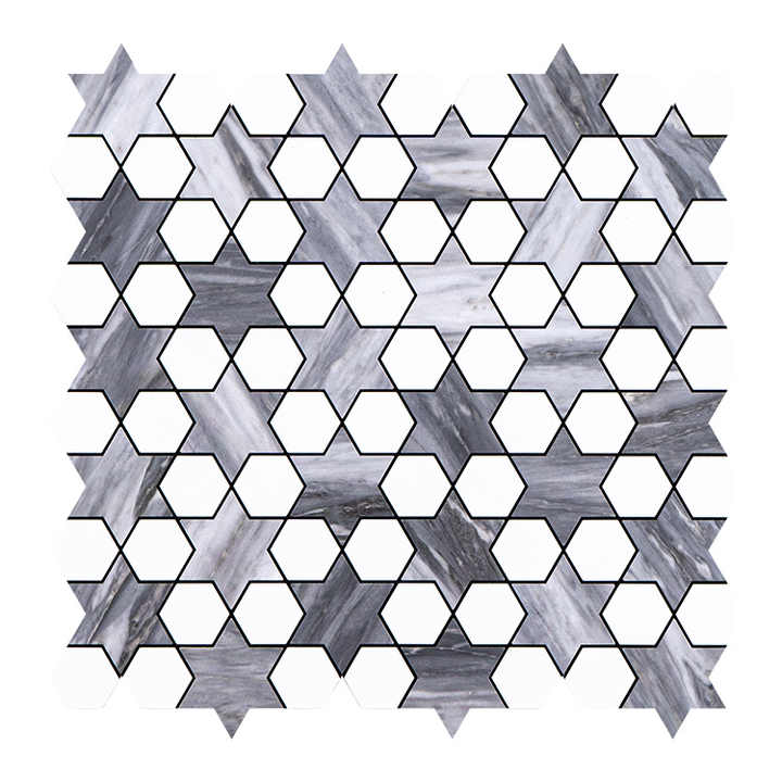 Beautiful self adhesive wall tiles, peel and stick, brushed aluminum wall tiles, 3D mosaic grey white 