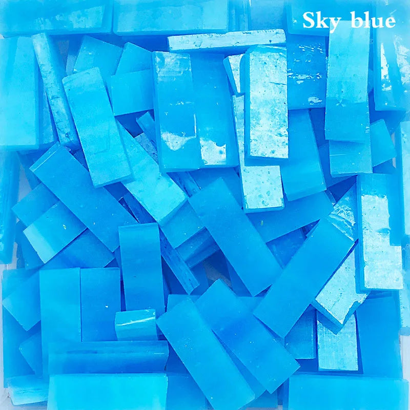 Thanh Mosaic Kính Tái Chế 7x21mm Trang Trí DIY 1000g