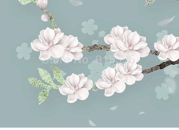 Chinese Style Hand Painted Flower And Bird Sofa TV Background 3D Photo Wallpaper Modern Bedroom Living Room Mural Wall Covering