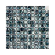 Hot selling fashion dark blue and silver glass mosaic bathroom decoration handmade glass mosaic tiles art wall decoration 