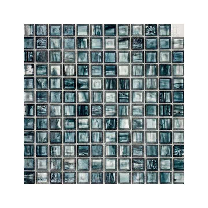 Hot selling fashion dark blue and silver glass mosaic bathroom decoration handmade glass mosaic tiles art wall decoration 