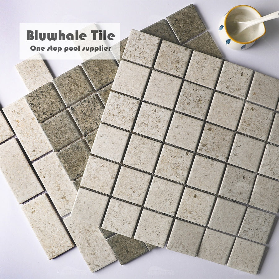 Bluwhale factory wholesale price anti-slip inkjet ceramic tiles, Foshan swimming pool tiles 