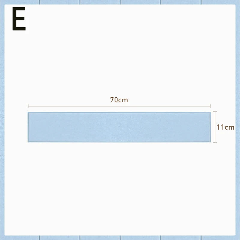 3D Wall Edge Strip Stickers Self Adhesive Waterproof PVC Baseboard Corner Waist Line Sticker Wall Trim Line Skirting Border