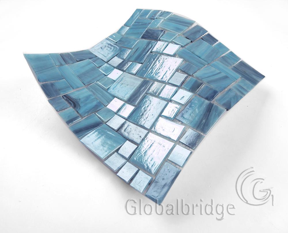 Mysterious iridescent glass mosaic 