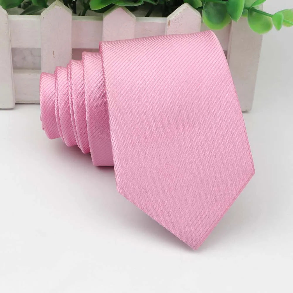 男士窄領帶 - 多色 2.5 英寸