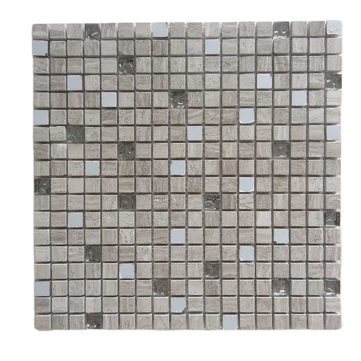 Beige Travertine Door Handles Marble Mosaic Tiles Interior Tiles 