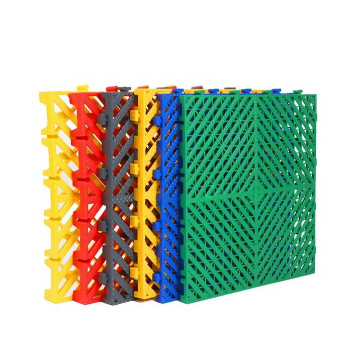 Colorful anti-slip modular PP plastic garage floor tiles size 40*40*2cm for Carbeauty 