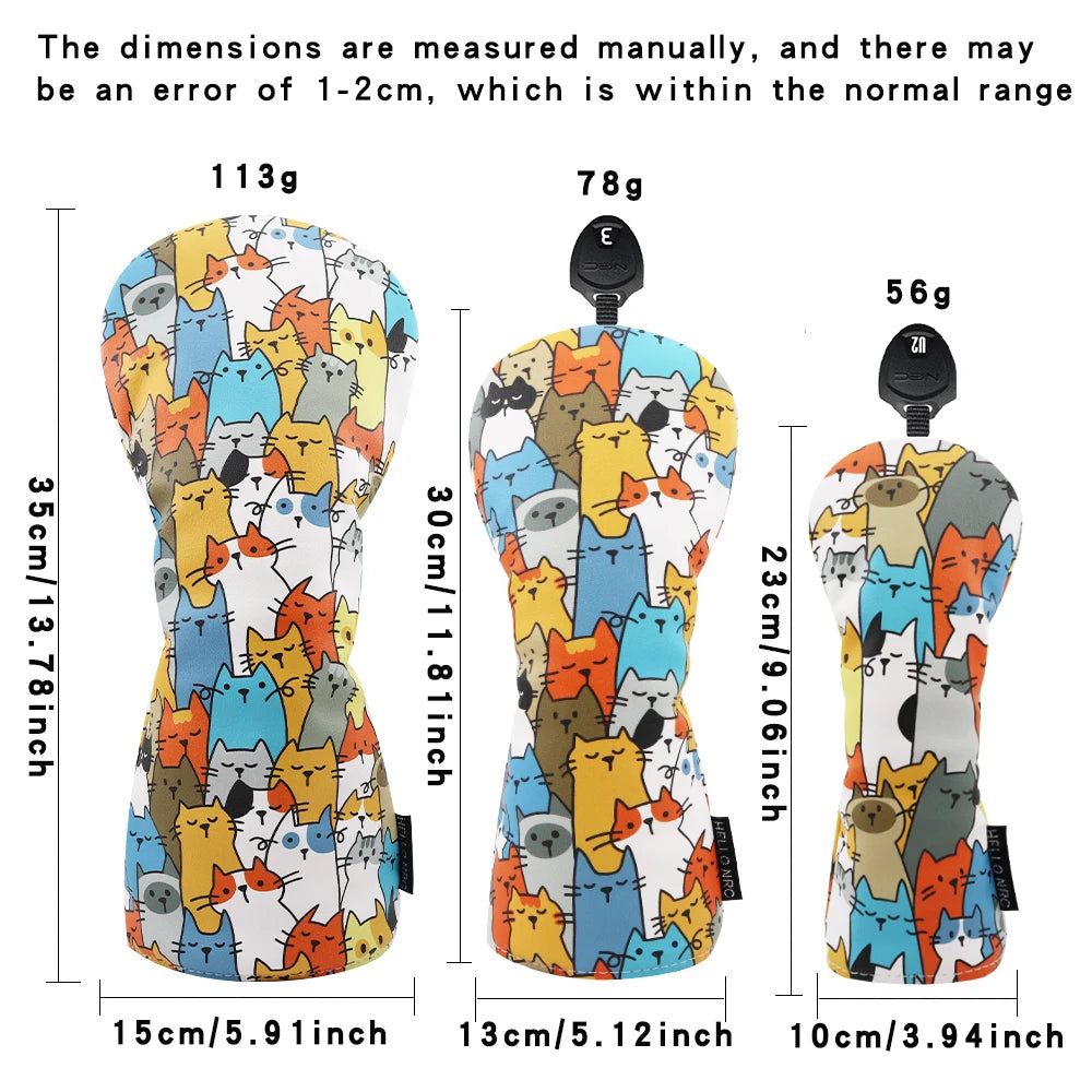 Custom Golf Club Cover Logo, Magnetic Clasp, Graffiti Style