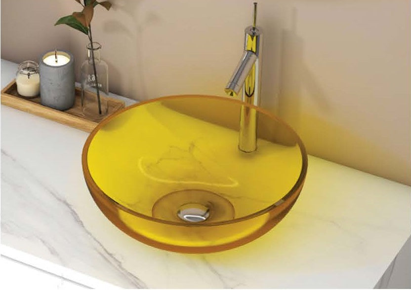 High quality transparent epoxy crystal acrylic wash basin 