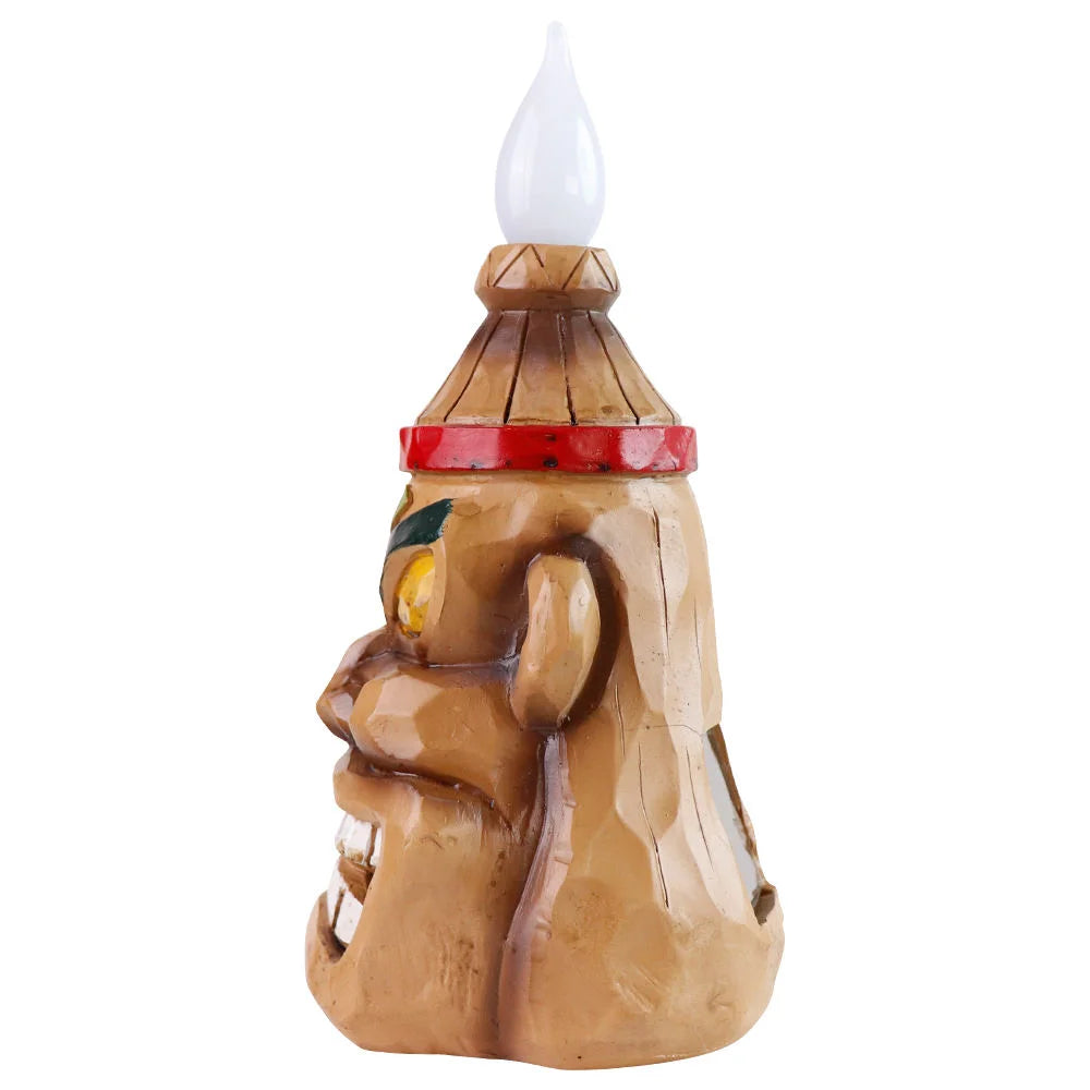 LED Anime Tiki Mask Statue Garden Decoration