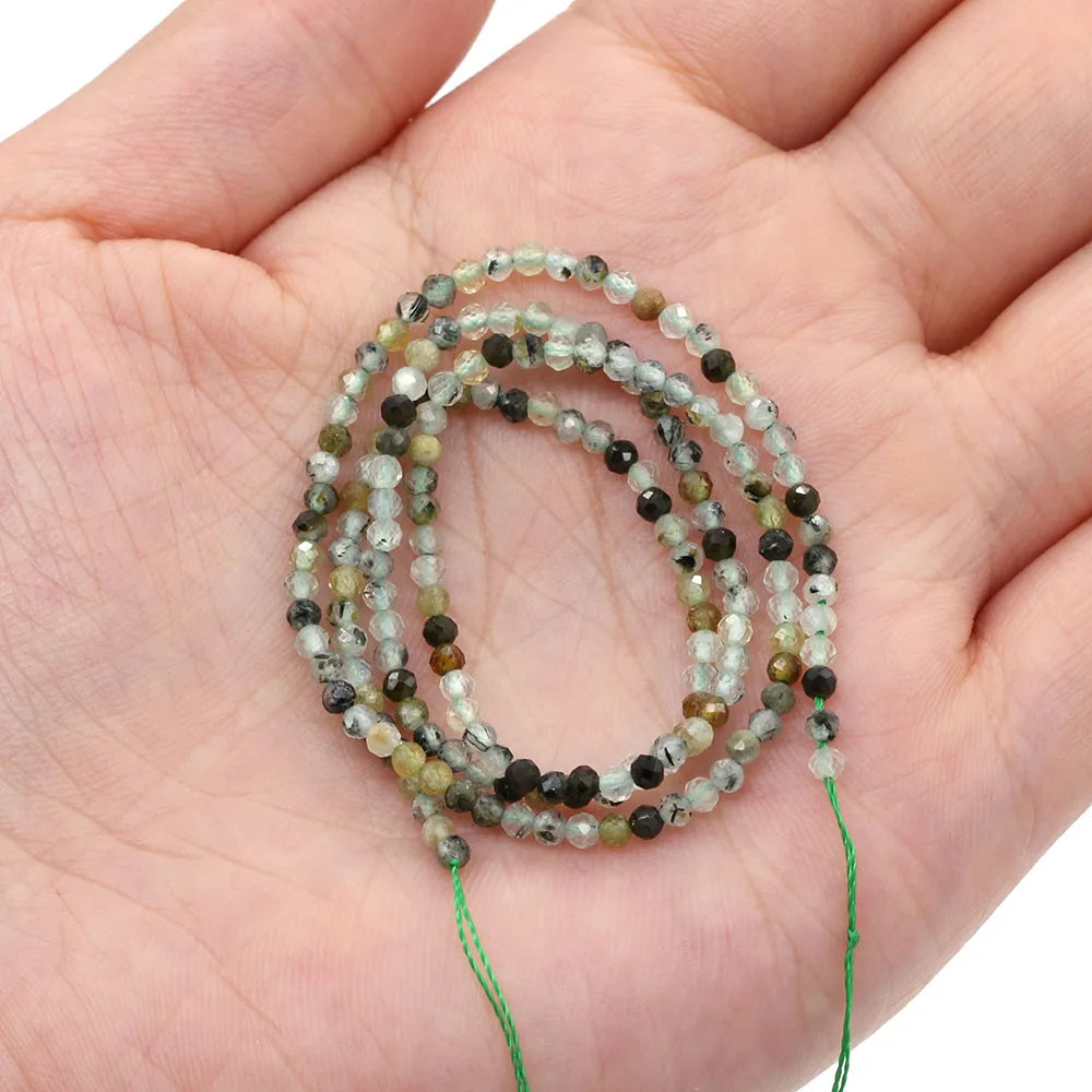 Natural faceted gemstone beads DIY bracelet