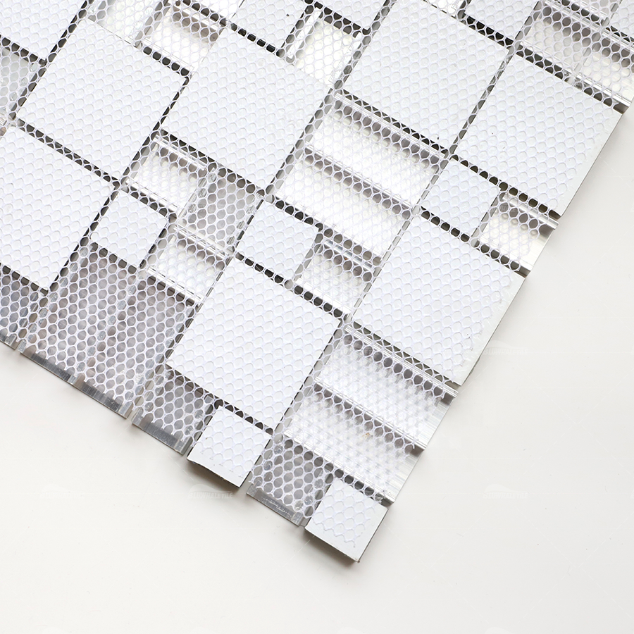 Foshan square stainless steel metal mosaic tiles 