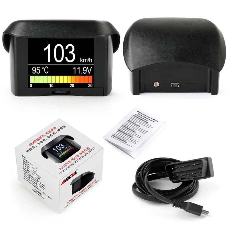 ANCEL A202 On-board Computer Car Digital Computer Display Speed Fuel Consumption Temperature Gauge OBD2 Automobile Scanner - Daisan Mart