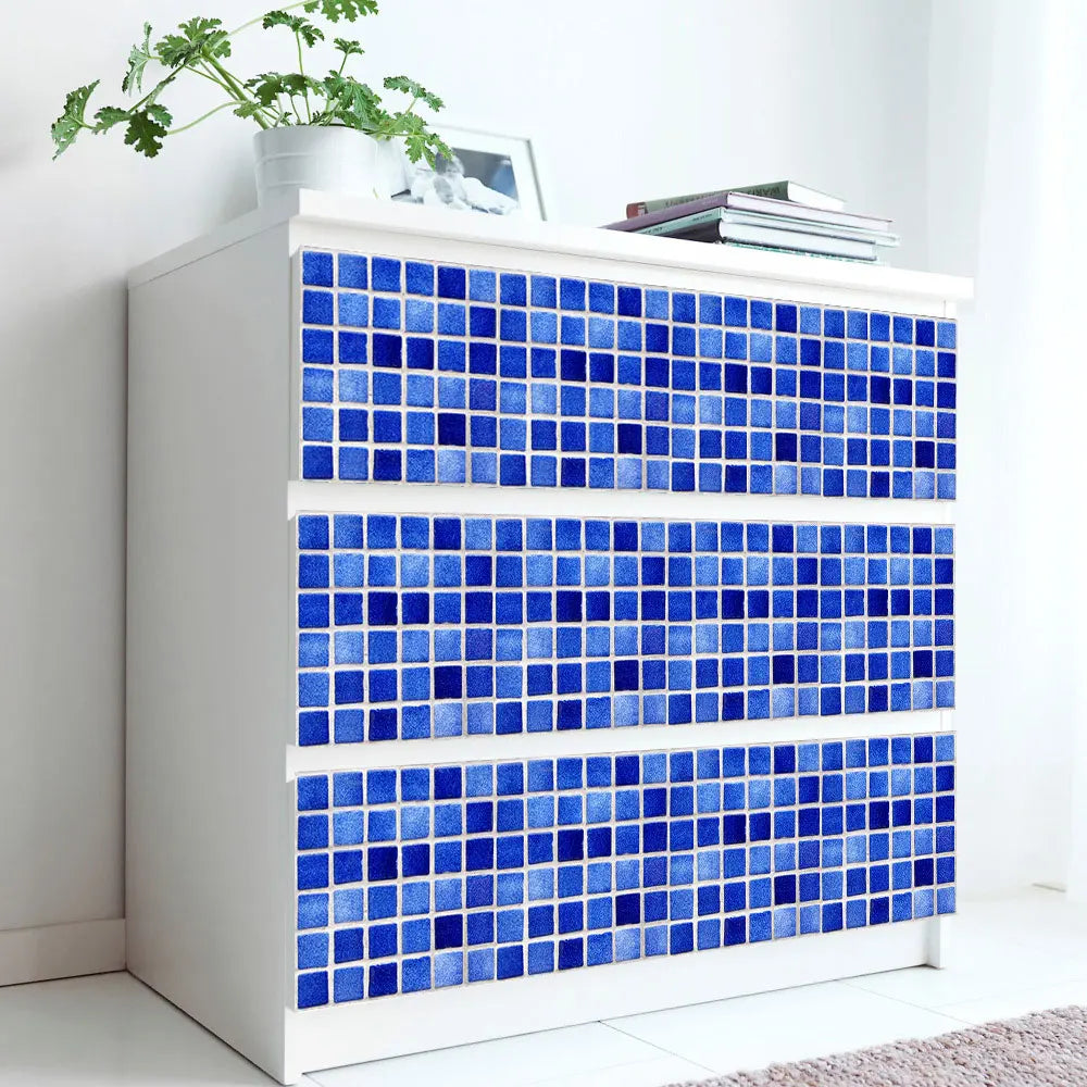 Waterproof Blue Brick Decal for Interior Decoration
