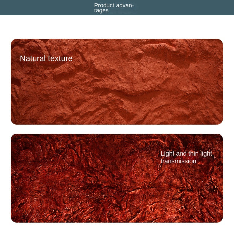 Large size transparent volcanic rock decorative panels, FRP fiberglass reinforced plastic 