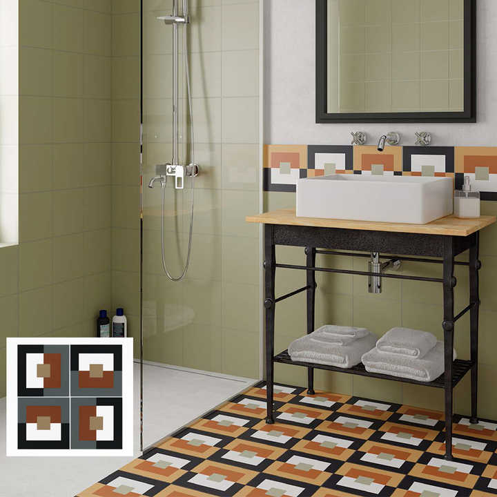 China factory custom flower pattern design european style wall and floor tiles for kitchen bathroom 