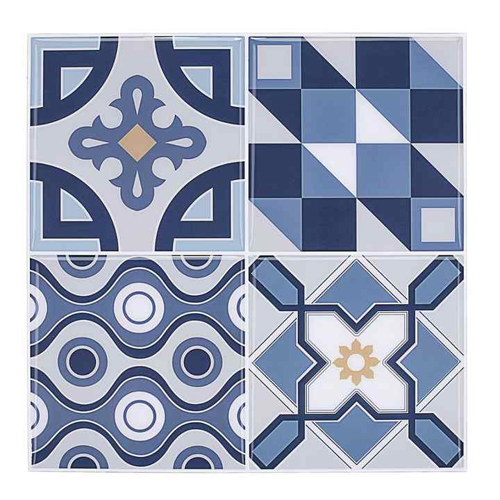 Moroccan style decorative vinyl wall tiles easy to DIY peel and stick for home decor 