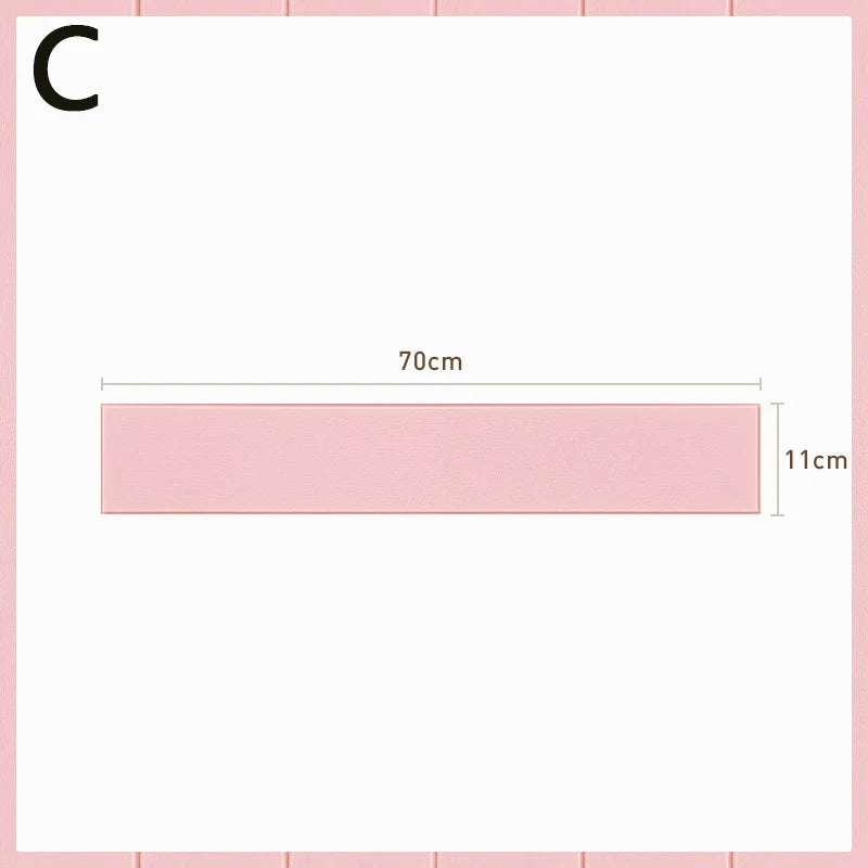 3D Wall Edge Strip Stickers Self Adhesive Waterproof PVC Baseboard Corner Waist Line Sticker Wall Trim Line Skirting Border