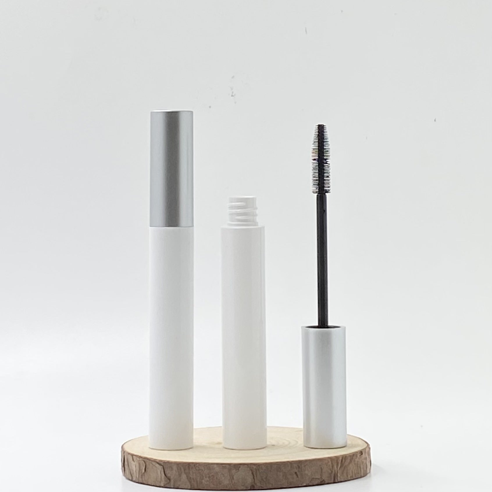 10ml black and yellow empty plastic round tube, hot stamping custom logo, mascara container 