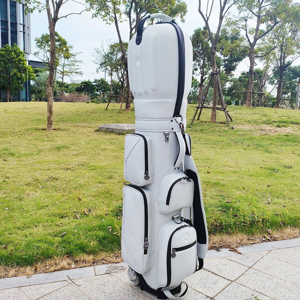 High Quality PU Waterproof Travel Golf Bag with Embroidered Logo
