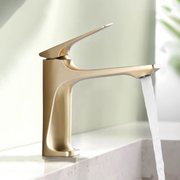 Brass single handle sink faucet, factory direct sale, rose gold color, tall faucet for bathroom 