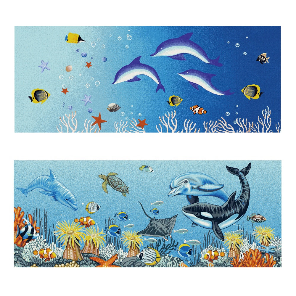 Blue Ocean Dolphin Ceramic Mosaic Custom Pattern 