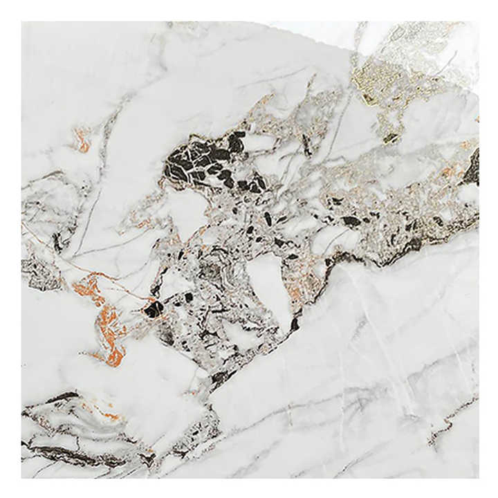 Foshan Ceramic Tile Factory Marble Pattern Floor Tiles 80x80 Carreaux Terrace Tiles Glossy Yellow Floor Tiles