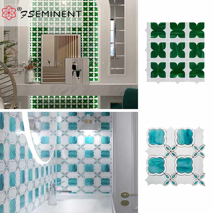 Waterknife classic natural stone mosaic floor tiles handmade decorative tiles for kitchen bathroom interior wall background