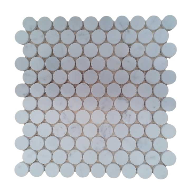 Hexagonal Mosaic Tiles New Material White Marble Fashion Design Background