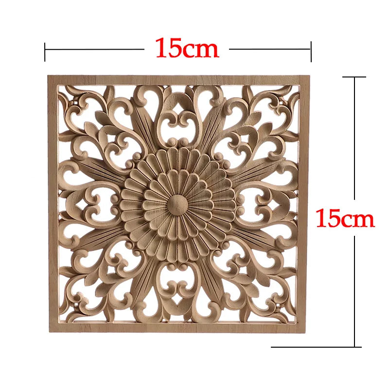 Wood Mouldings Wood Carving Door Onlay Wood Applique Wood Decal Antique Retro Modern Long Leaves Wooden Cabinet Furniture Corner