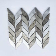 ALLEF30184P Modern long leaf pattern aluminum mosaic wall tiles design for bathroom interior wall 