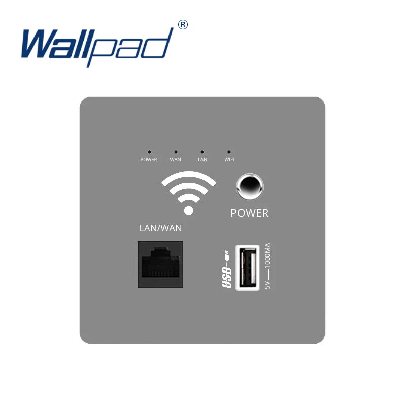 4 Colors 300M Wall Embedded Wireless WIFI AP Router PC Panel USB Outlet Wall Charger Smart Socket 5V 1000MA AC Power Supply