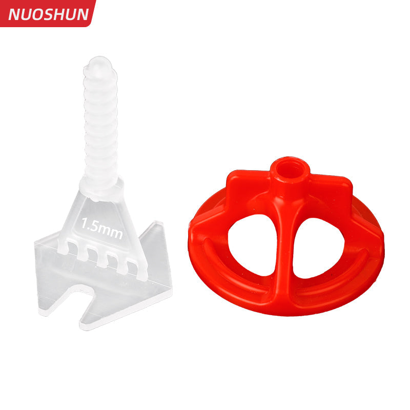 Lock and wedge 1.5mm plastic tile leveling system 