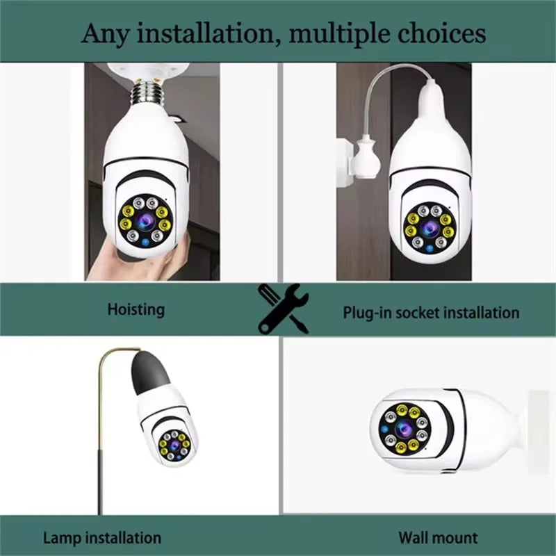 Bóng Đèn Cam 360° Wifi, An Ninh Đêm Chống Trộm - Daisan Mart
