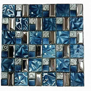 AGSQR104811 Purple Gold Metallic Square Mosaic Tiles Kitchen Glass Villa Hotel Home Interior Wall Floor Decoration Graphic Design 
