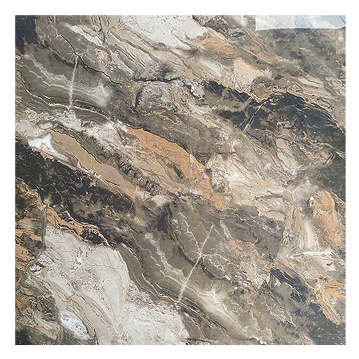 Foshan Ceramic Tile Factory Marble Pattern Floor Tiles 80x80 Carreaux Terrace Tiles Glossy Yellow Floor Tiles