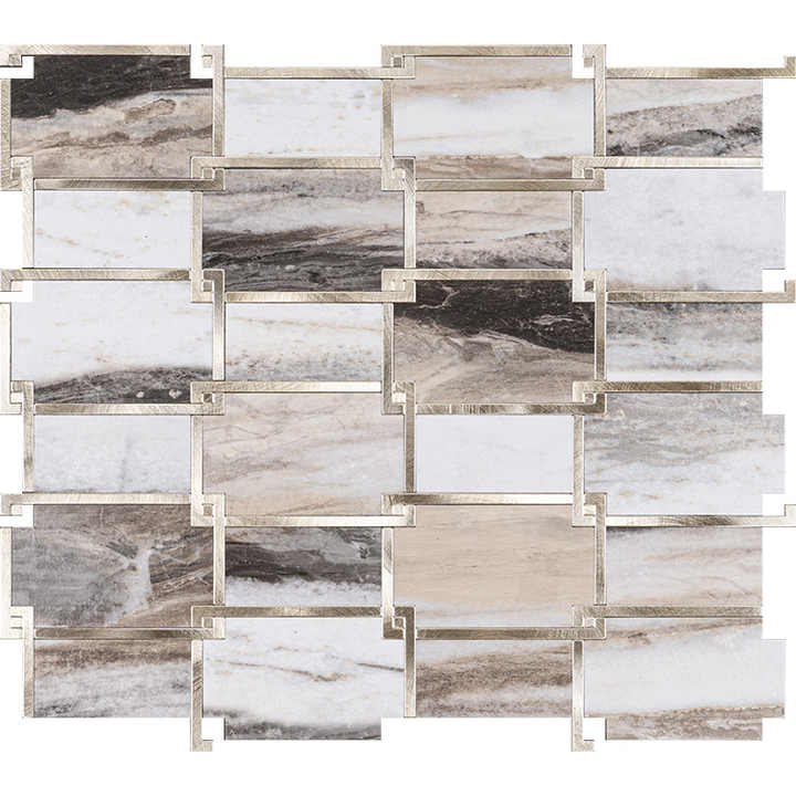 Factory Made Self Adhesive Wall Tiles Gold Mosaic Brown Mosaic Peel and Stick 