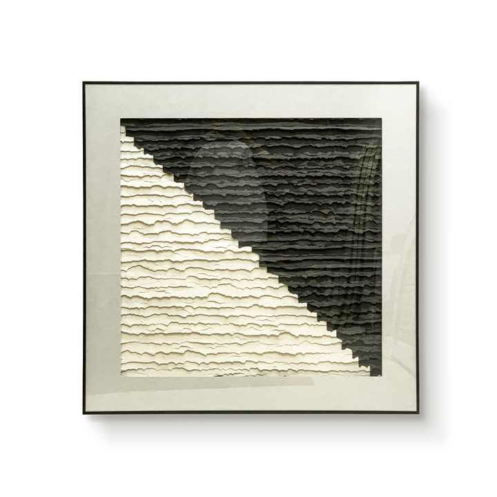JZ Modern 3D Home Decor Large Framed Wall Art Multimedia Art Craft Paper Outdoor Wall Art 