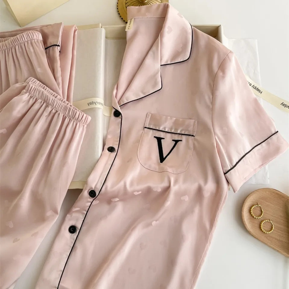 Bộ Đồ Ngủ Nữ Lụa Mát Ba Món Thời Trang Cao Cấp