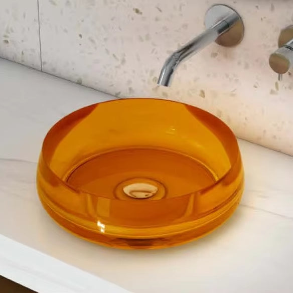 High quality transparent epoxy crystal acrylic wash basin 